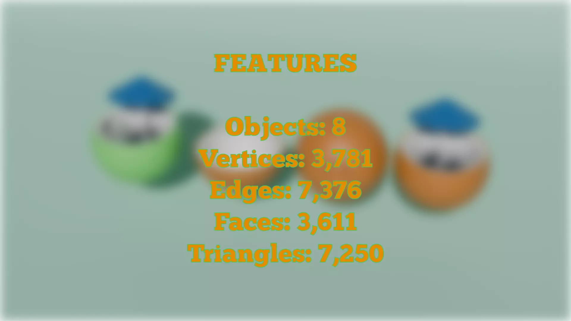 Low poly coconuts Summer asset pack 6 Low-poly 3D model_8