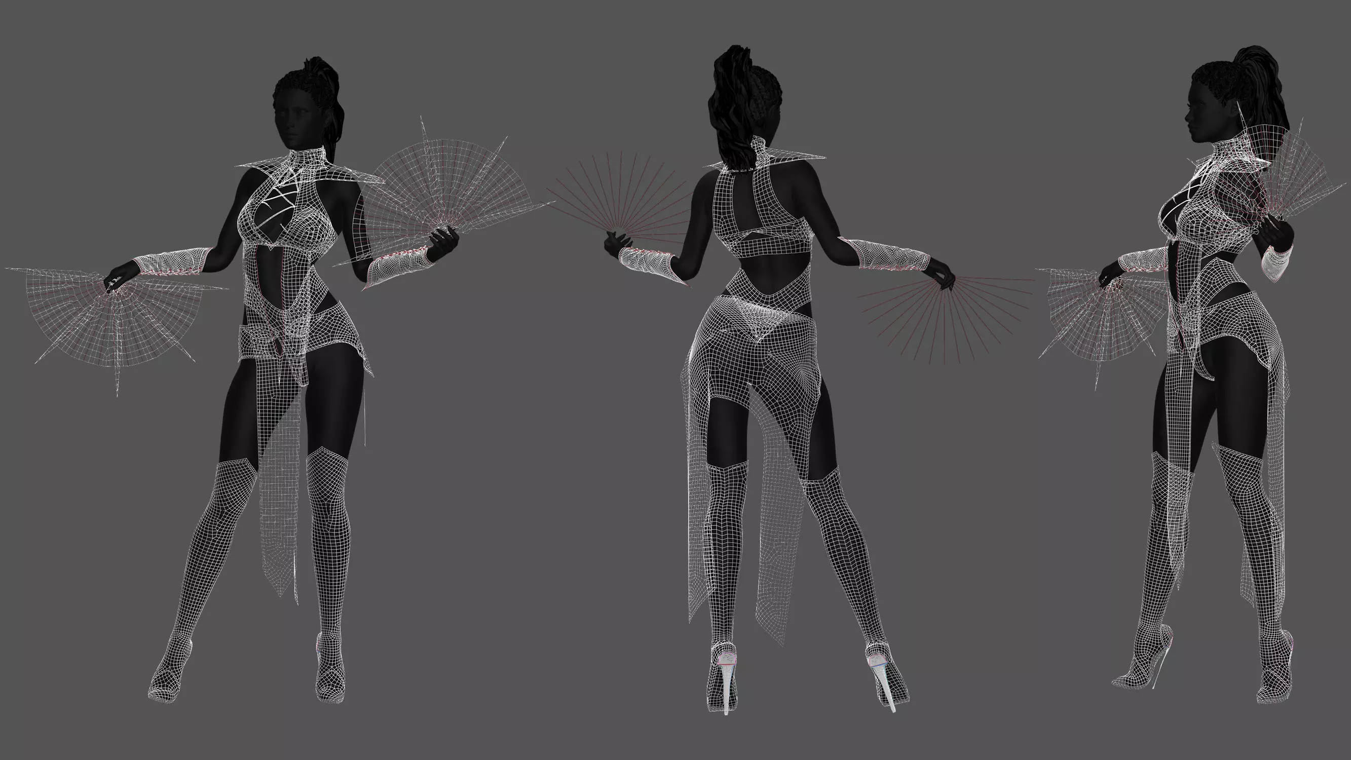 Female Outfit 3D model_4