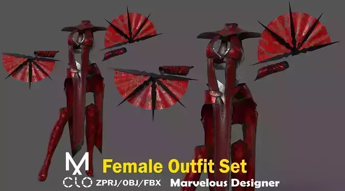 Female Outfit 3D model