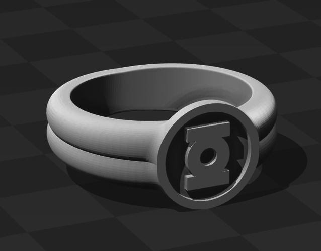 Green lantern ring 3D print model
