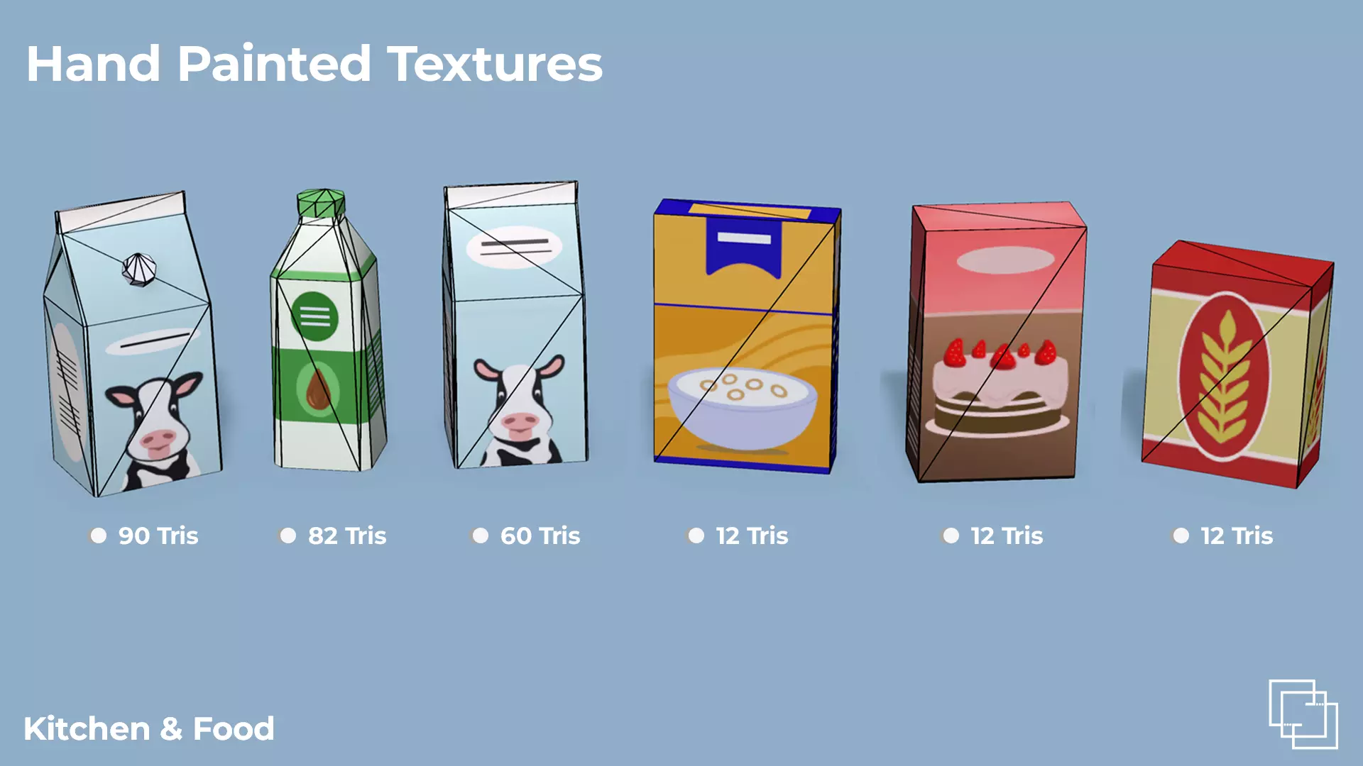 Kitchen and Food - Low Poly House Items Low-poly 3D model_6