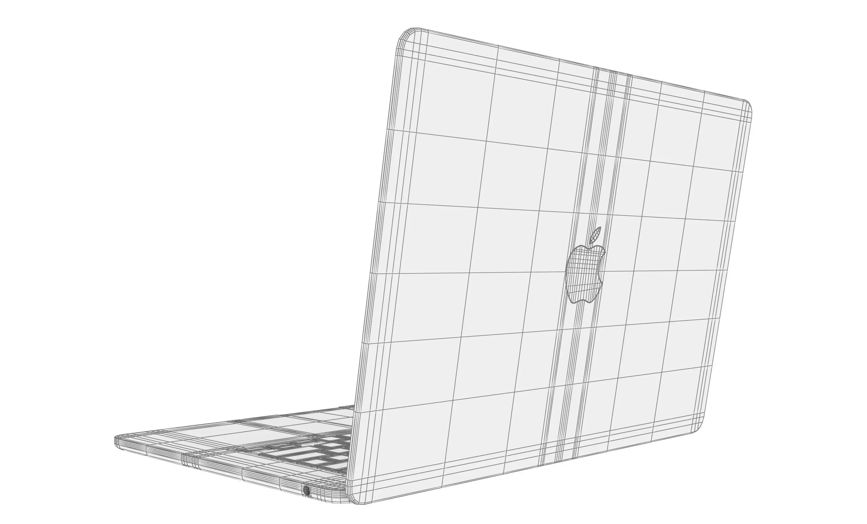 Apple MacBook Air 15 2024 White 3D model_12