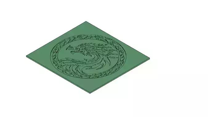 Dragon Emblem Celtic Medallion Mold for Crafting