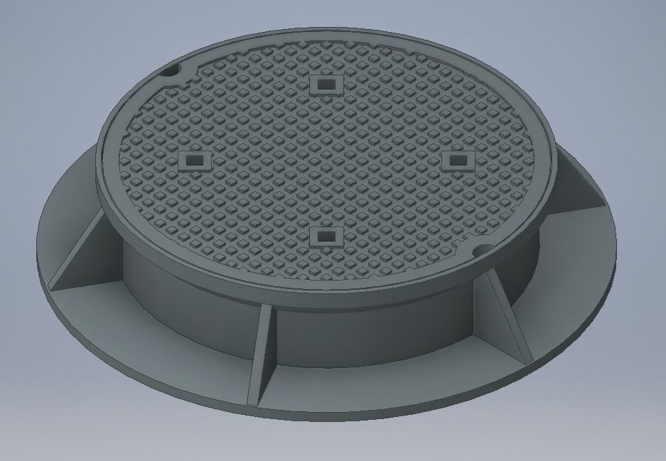 Manhole cover headring Free 3D model