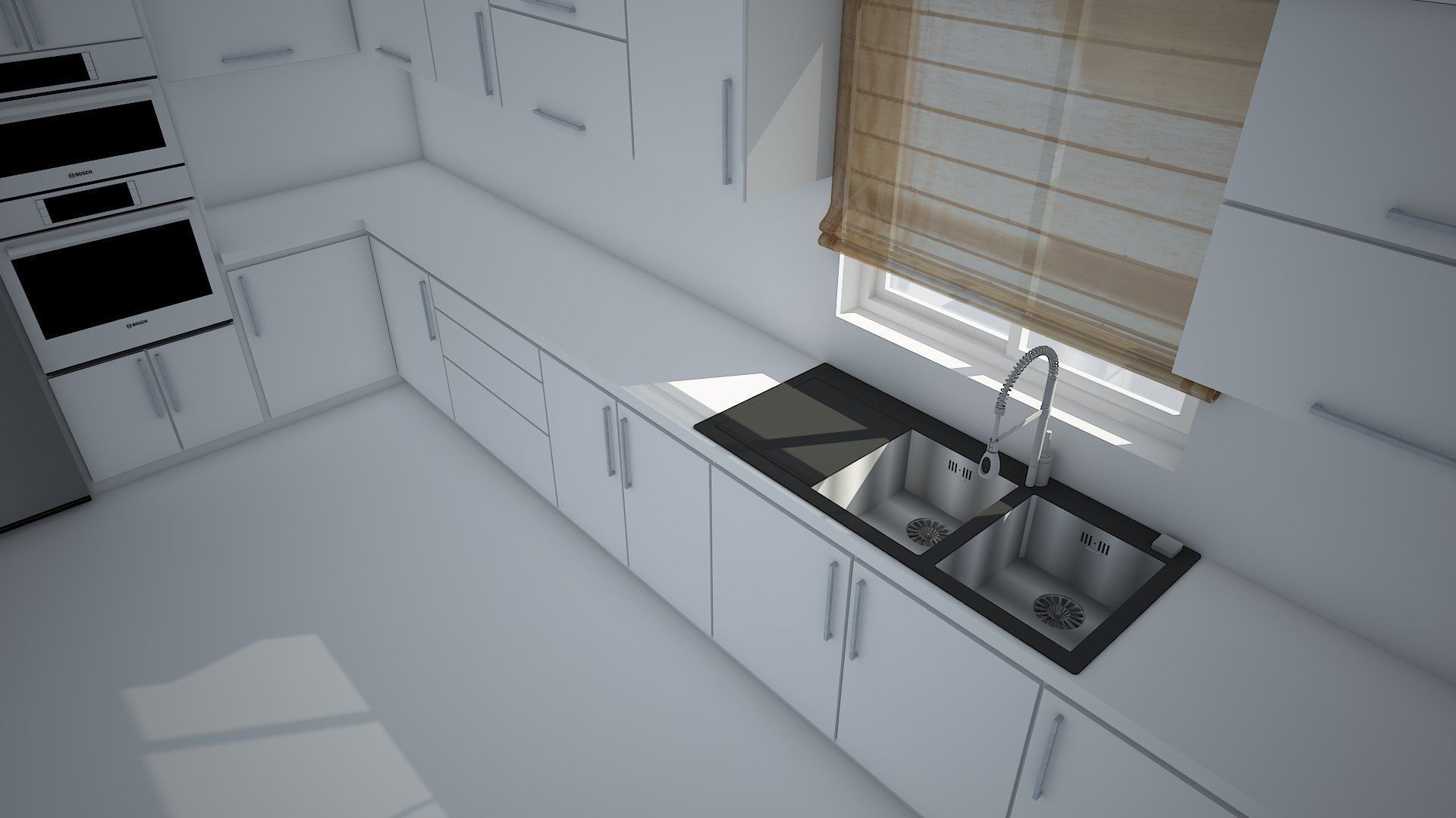 Modern Kitchen design 3D model_2