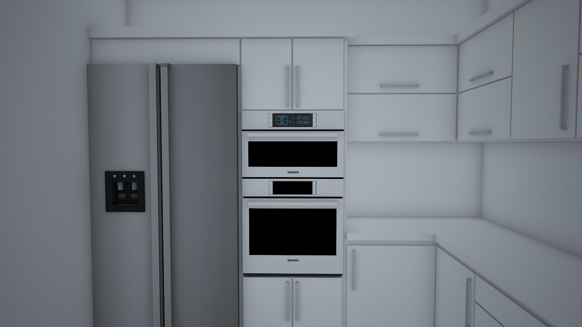 Modern Kitchen design 3D model_3
