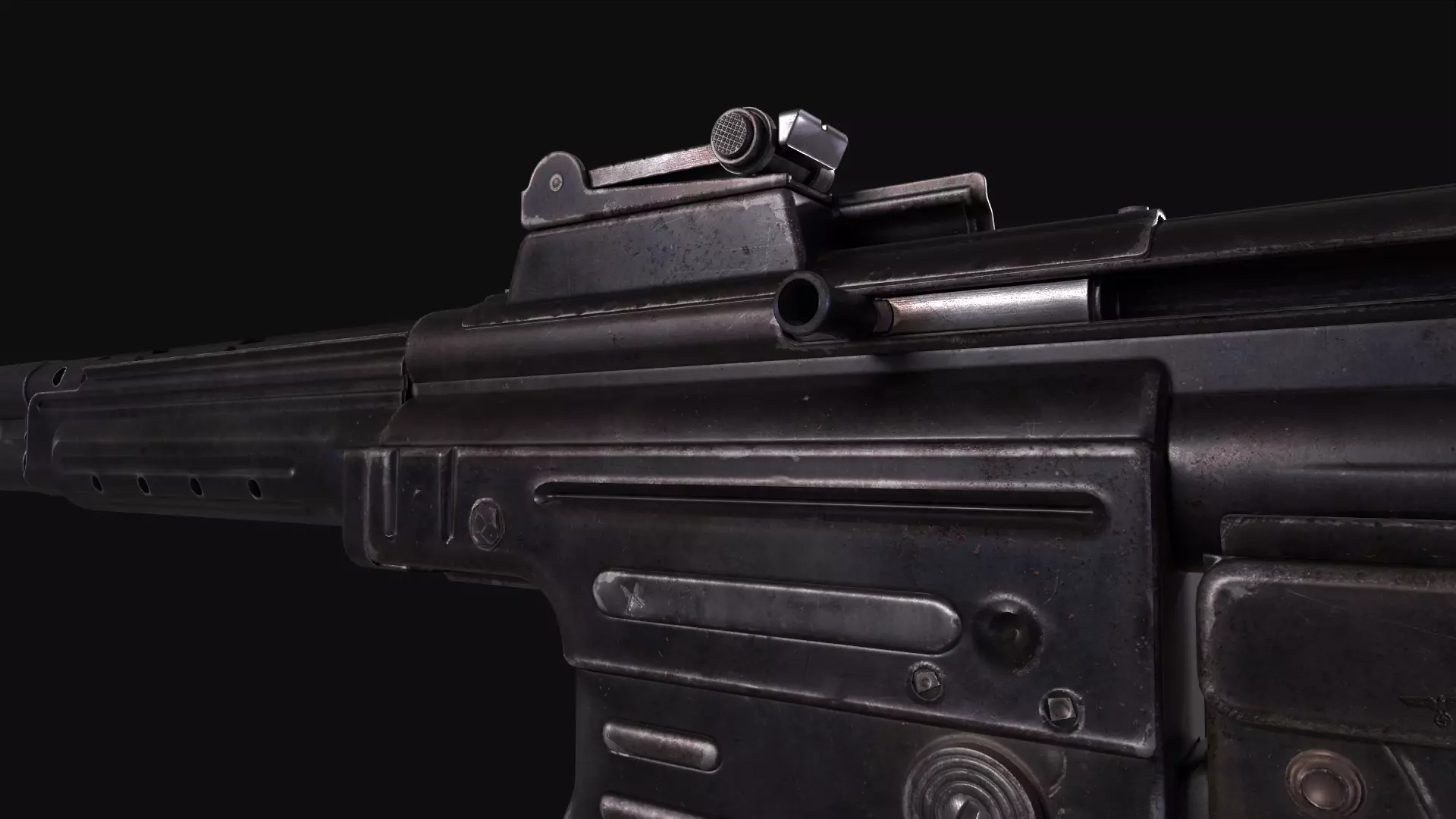 STG44 Rifle Low-poly 3D model_8