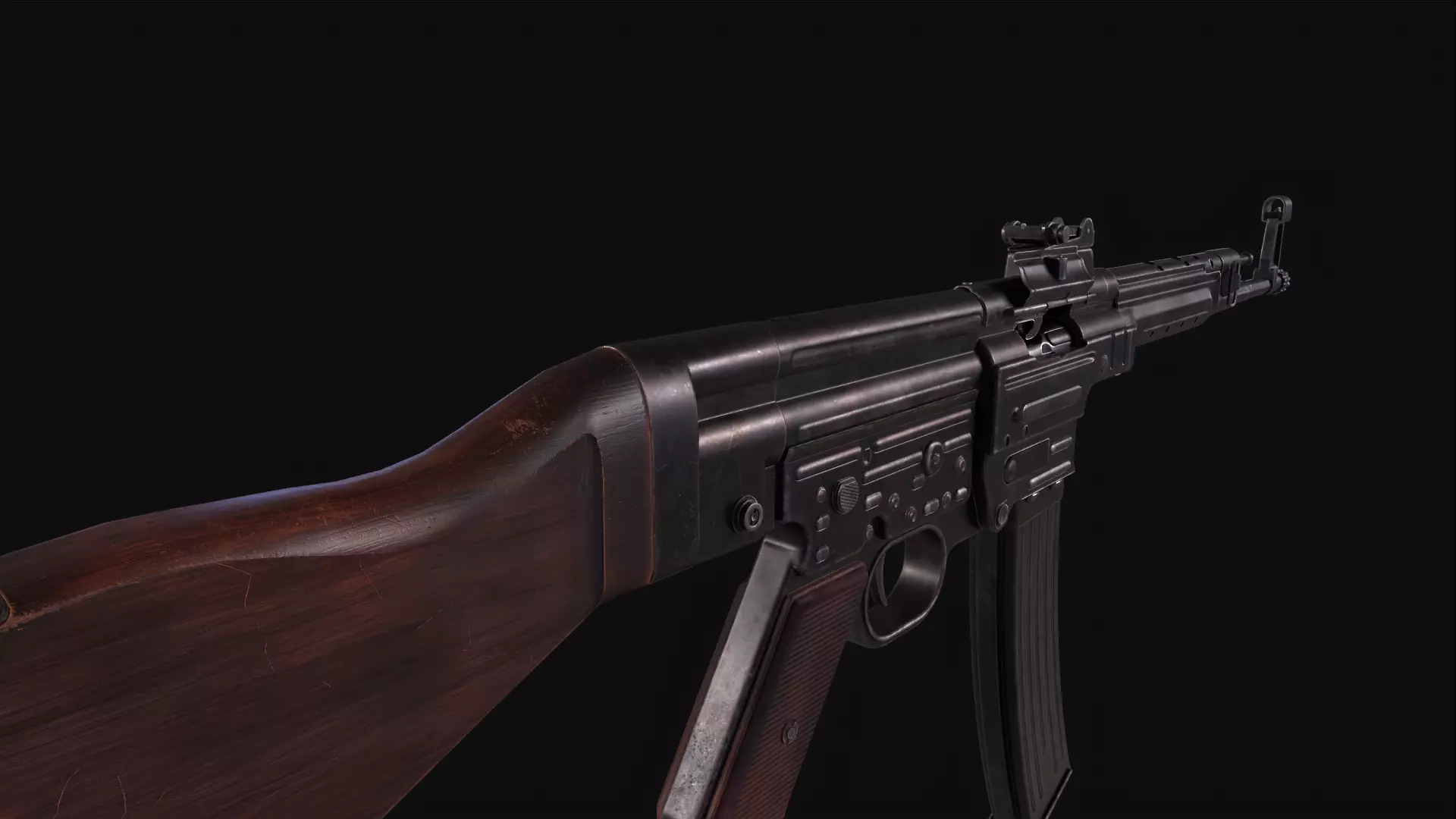 STG44 Rifle Low-poly 3D model_3