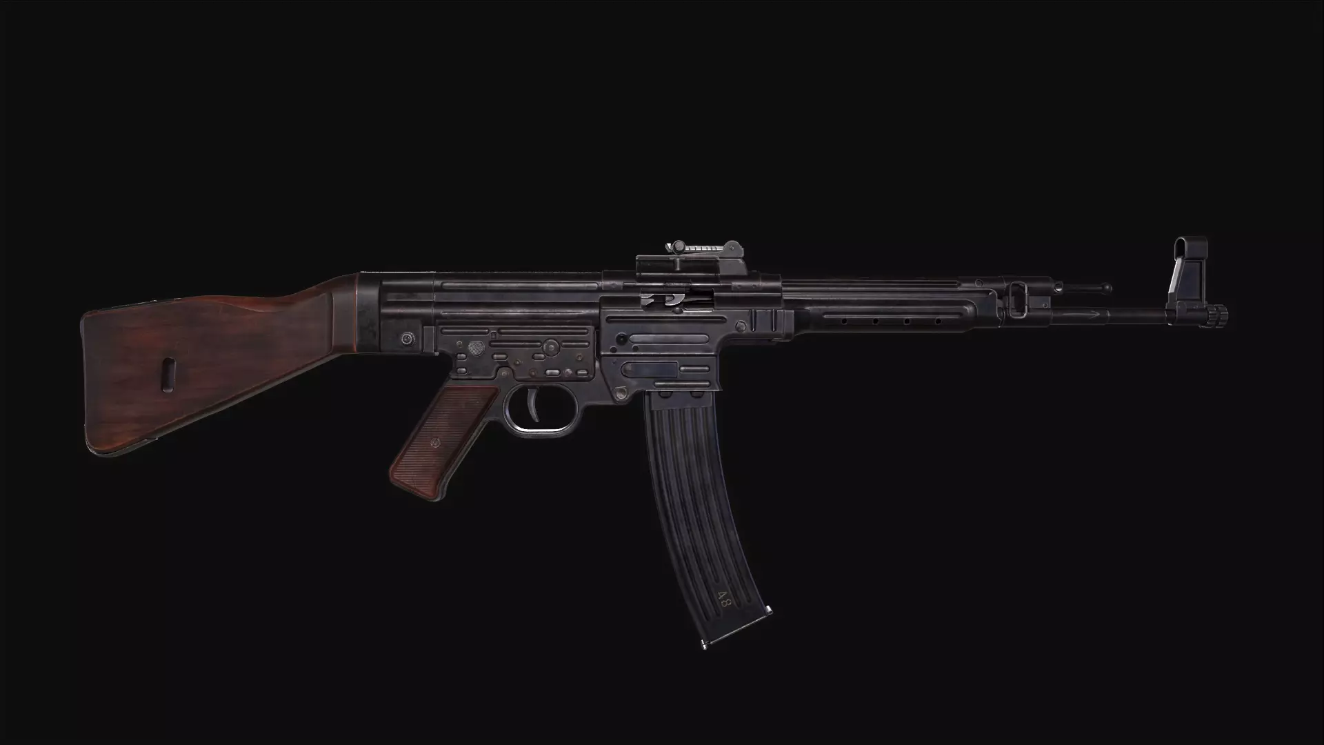 STG44 Rifle Low-poly 3D model_0