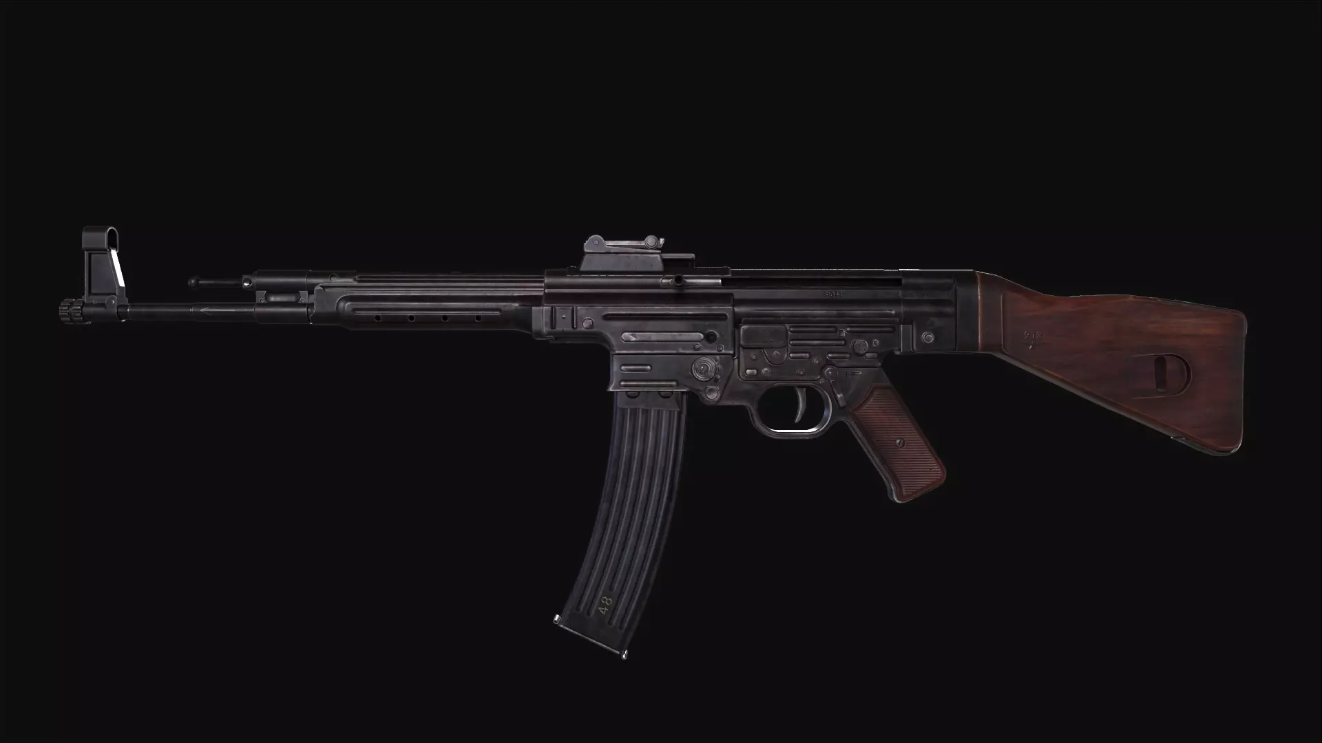 STG44 Rifle Low-poly 3D model_2