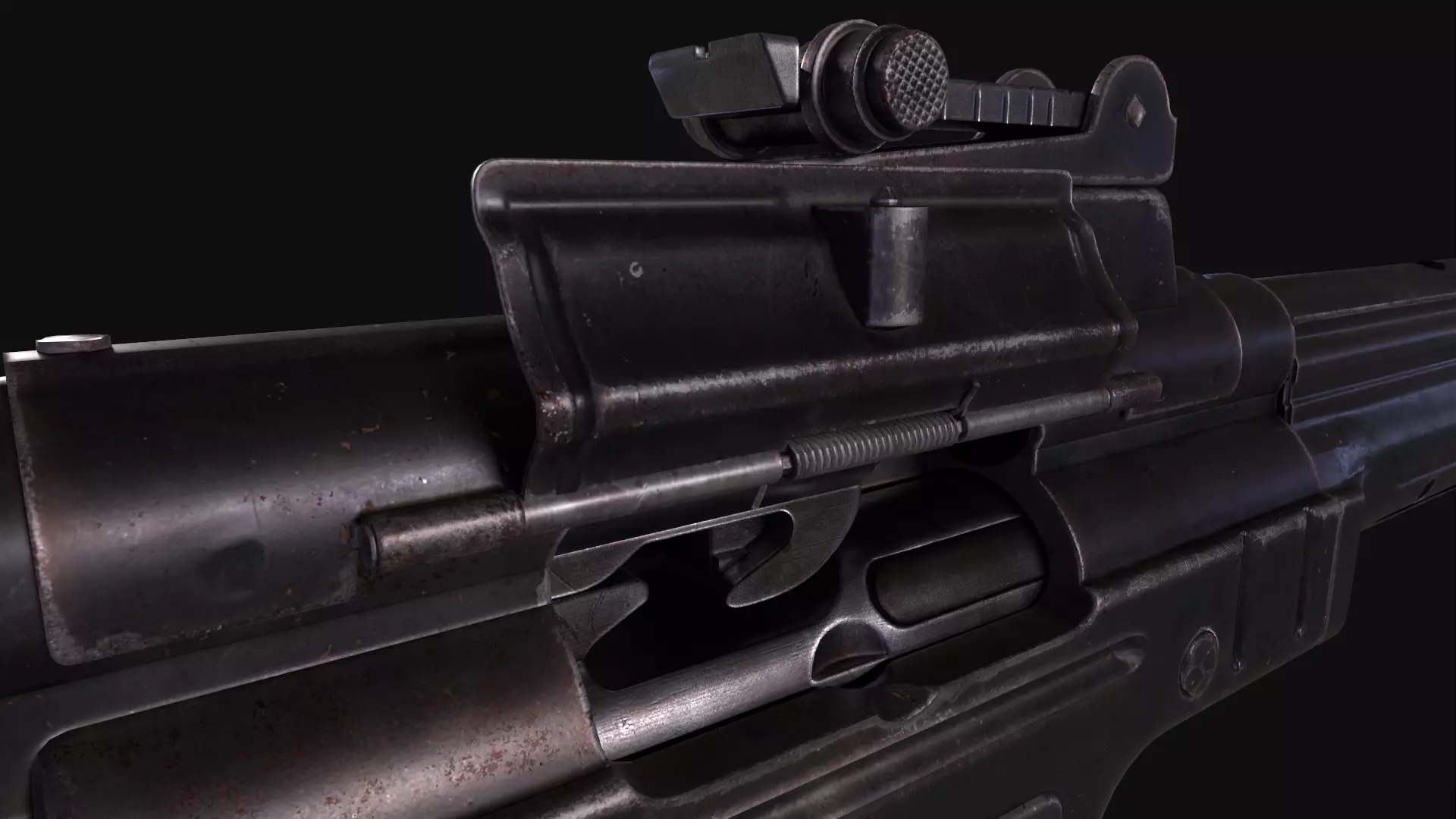 STG44 Rifle Low-poly 3D model_6