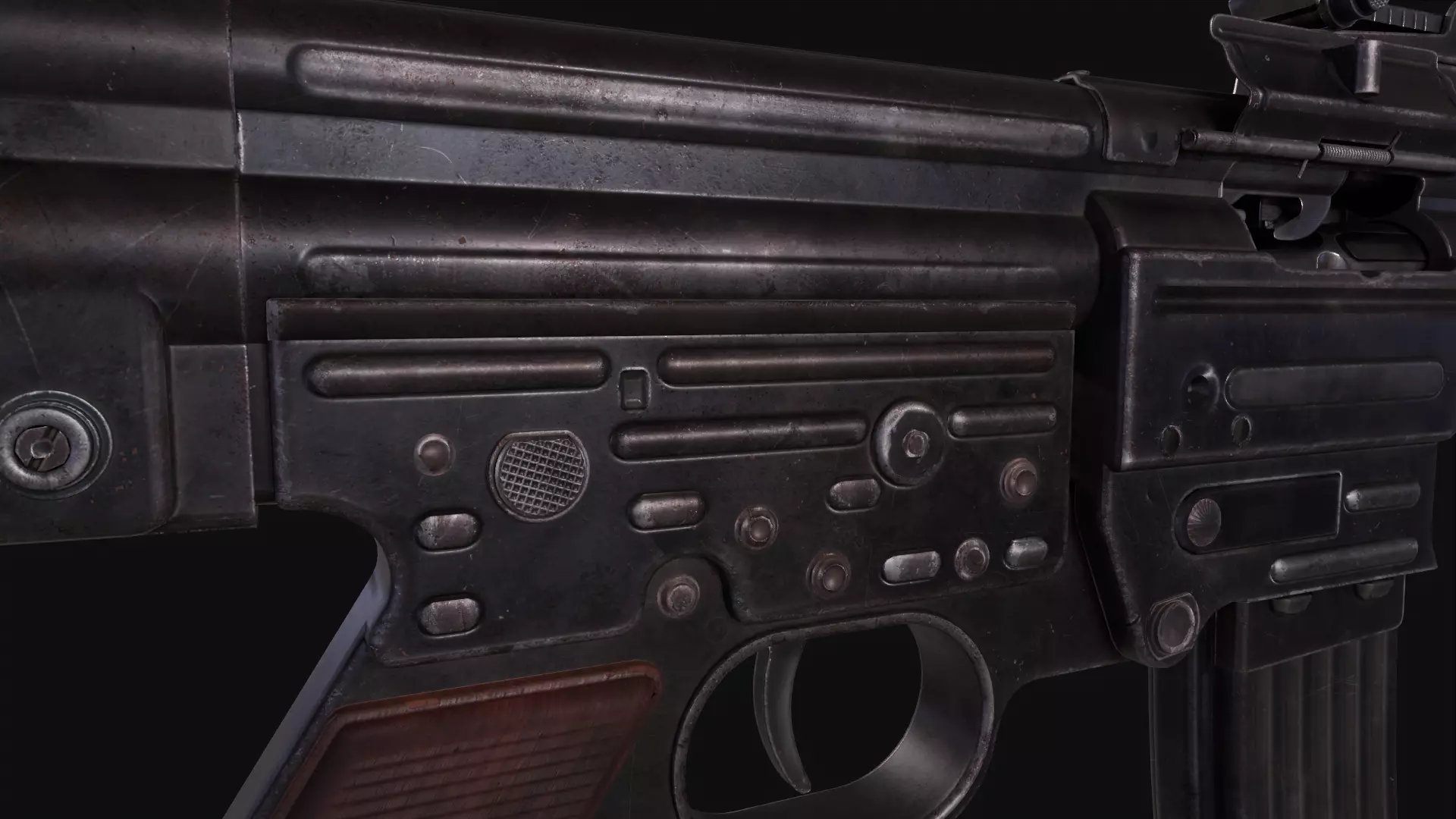 STG44 Rifle Low-poly 3D model_5