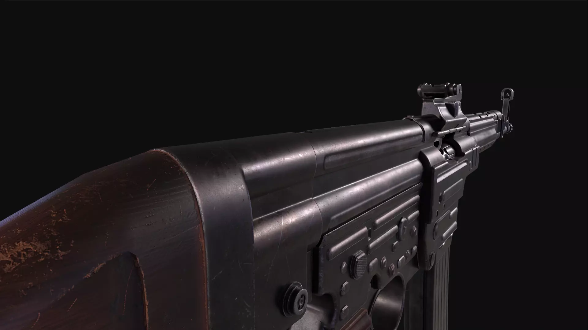 STG44 Rifle Low-poly 3D model_10