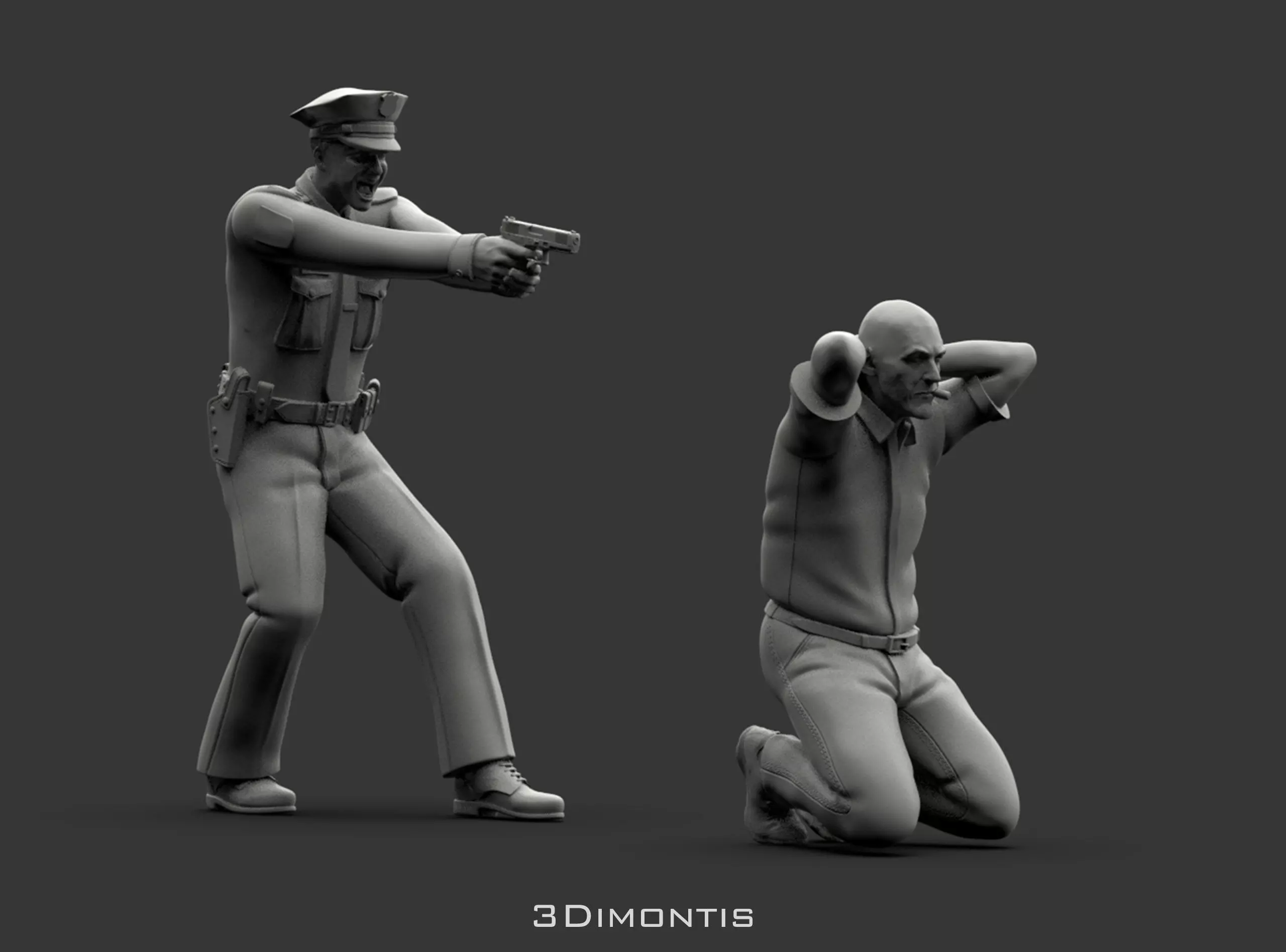 POLICE BANDITS ARREST 3D print model