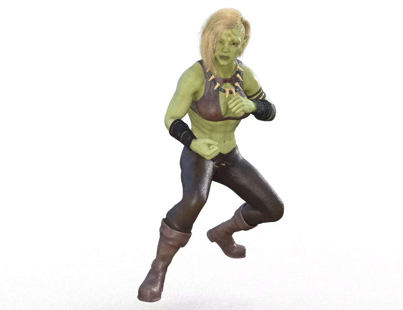 High-Quality Orc Female Warrior 3D model_0