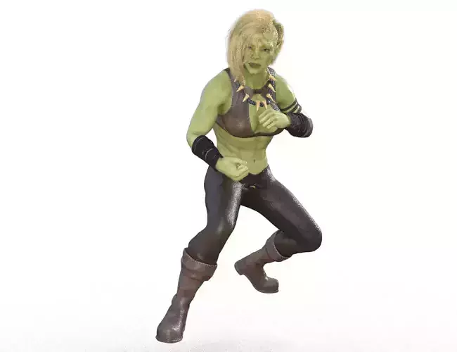 High-Quality Orc Female Warrior 3D model