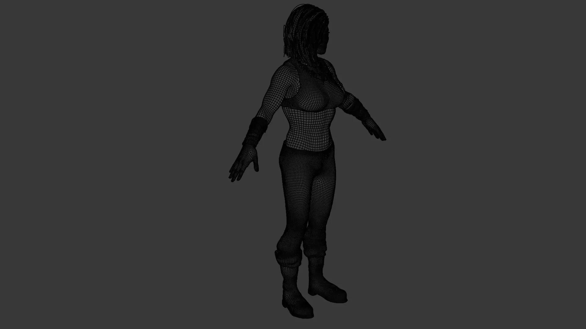 High-Quality Orc Female Warrior 3D model_24