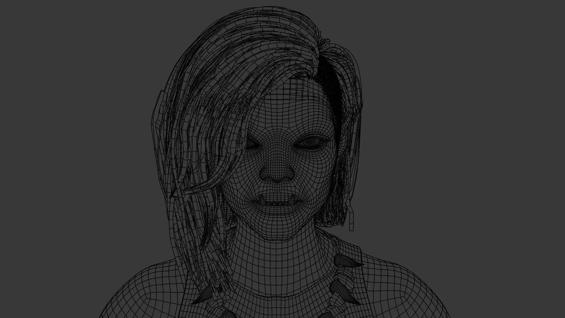 High-Quality Orc Female Warrior 3D model_29