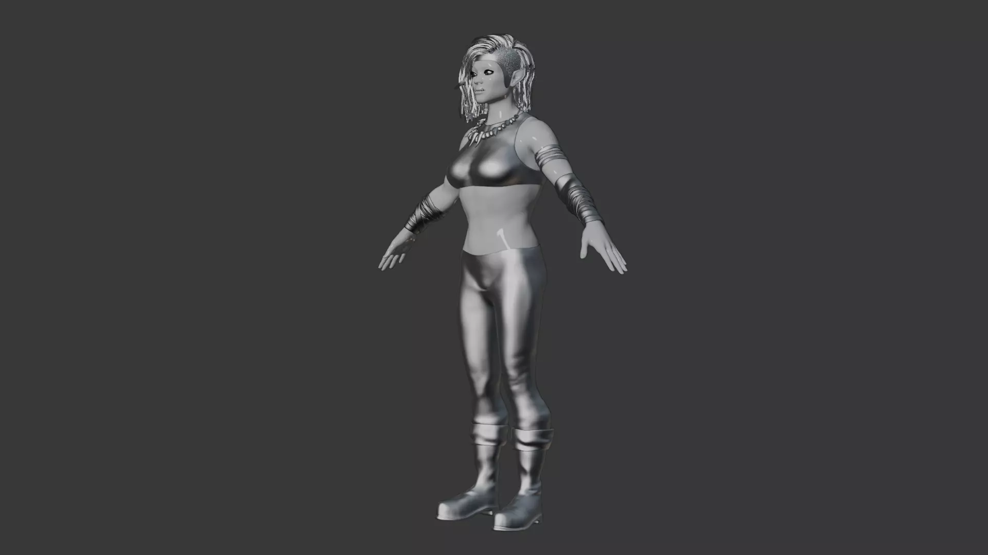 High-Quality Orc Female Warrior 3D model_20