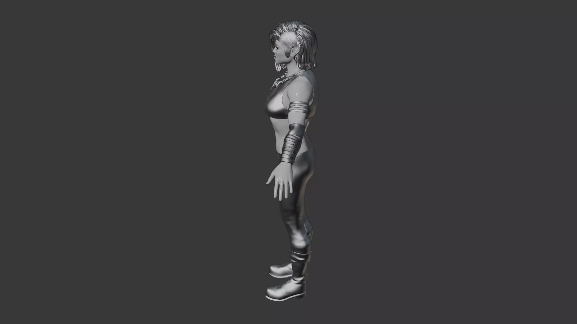 High-Quality Orc Female Warrior 3D model_19