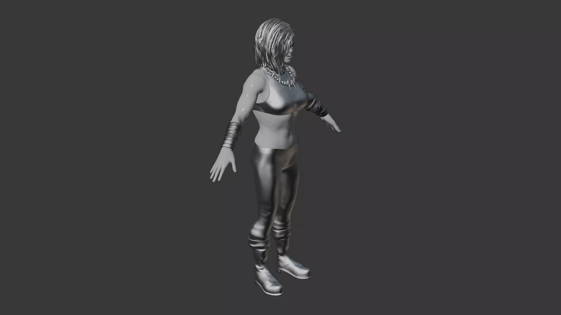 High-Quality Orc Female Warrior 3D model_17