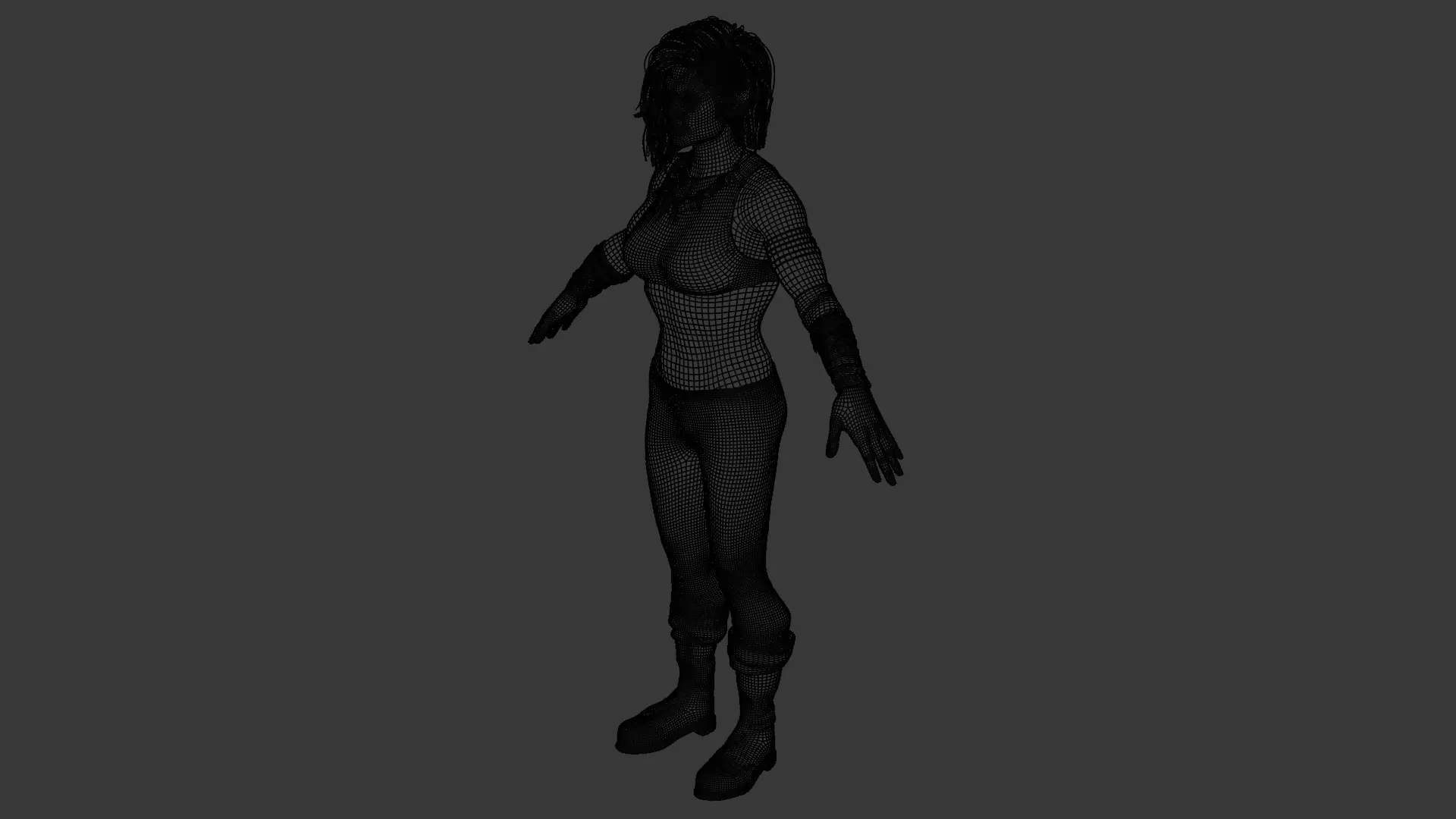 High-Quality Orc Female Warrior 3D model_23