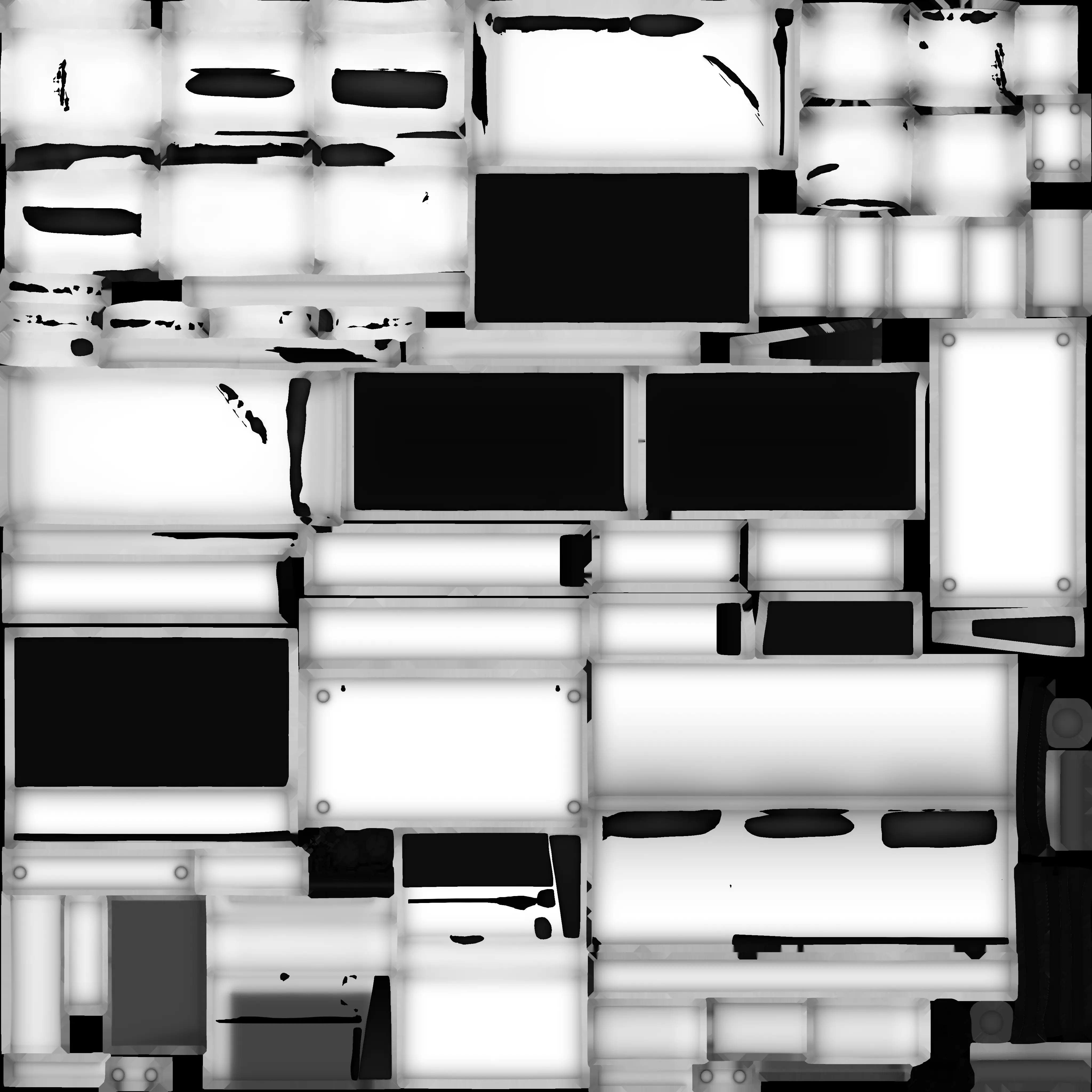 3 seater sofa grey Low-poly 3D model_6