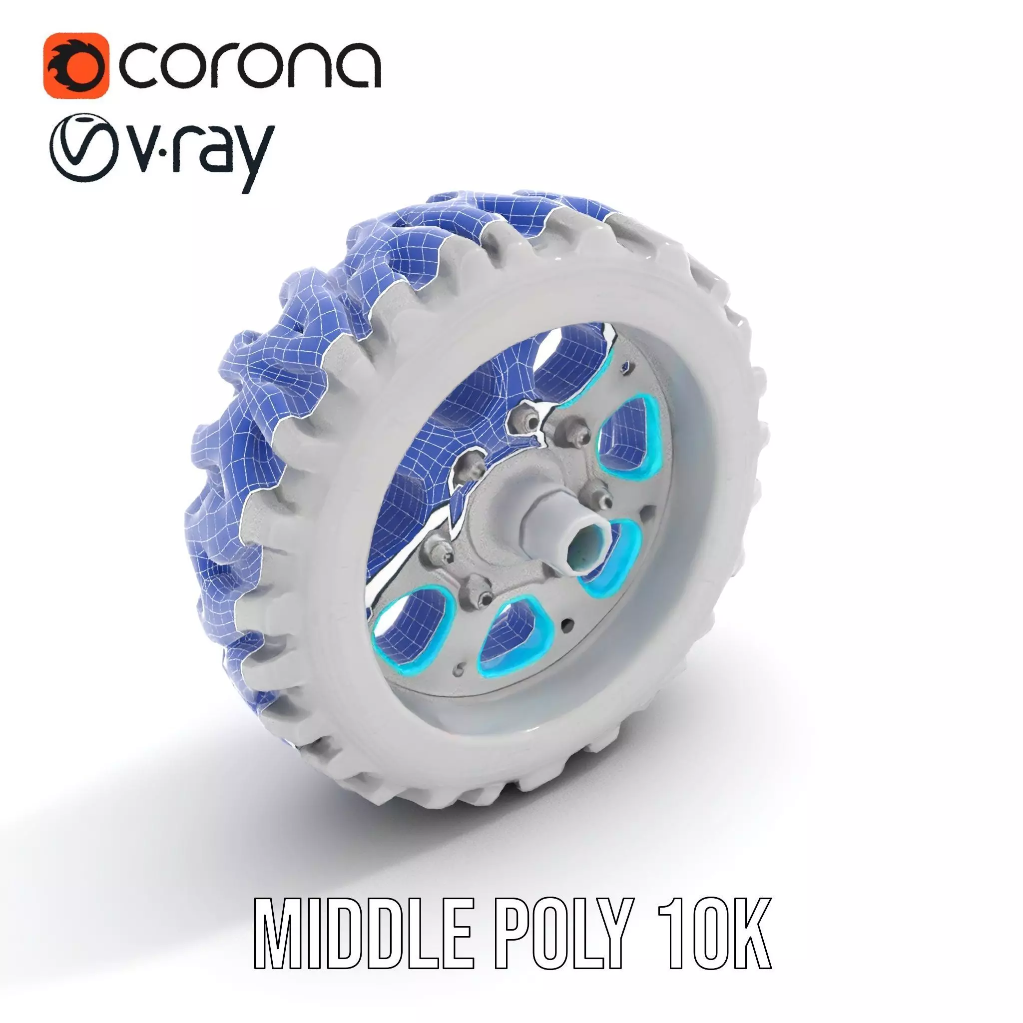 Heavy Duty OffRoad Wheel Model Pack Low-poly 3D model_30