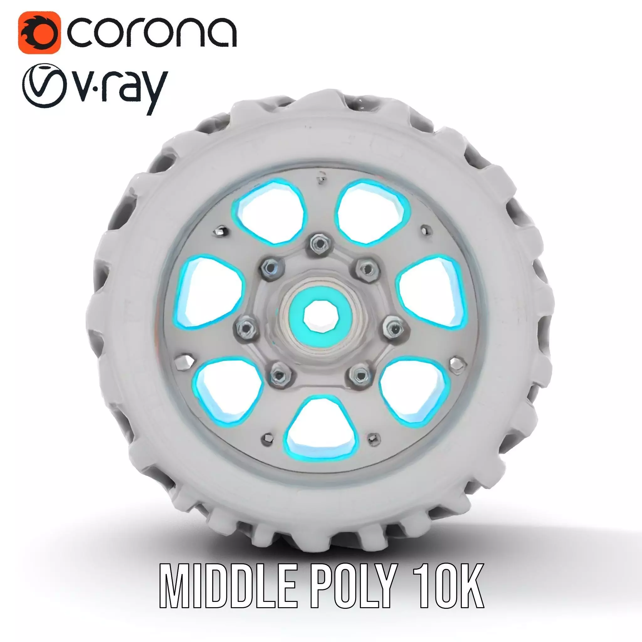Heavy Duty OffRoad Wheel Model Pack Low-poly 3D model_7