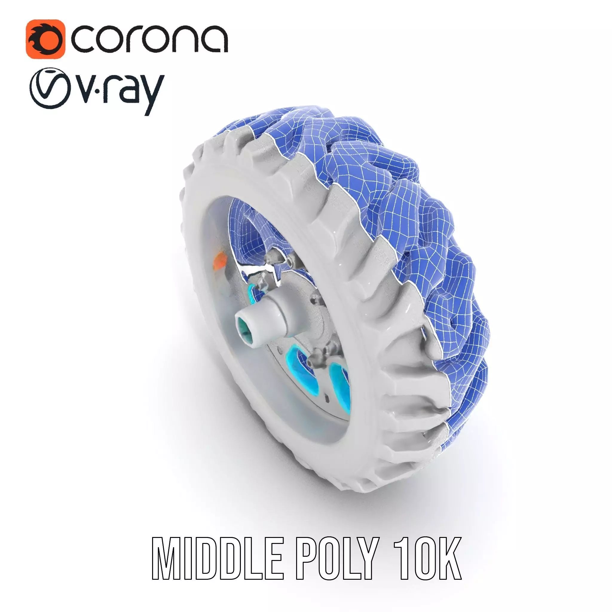 Heavy Duty OffRoad Wheel Model Pack Low-poly 3D model_22