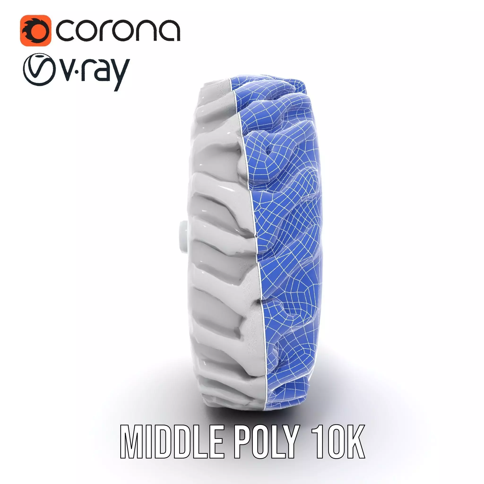 Heavy Duty OffRoad Wheel Model Pack Low-poly 3D model_27