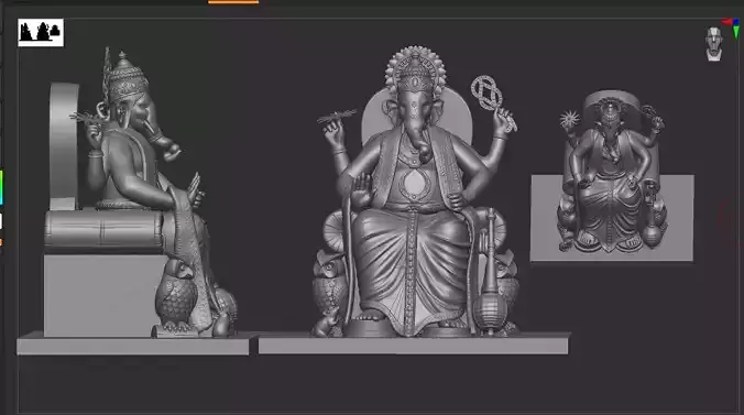 Lord Ganesha Sitting Pose  3D print model