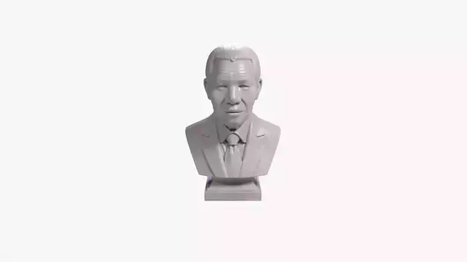 Nelson Mandela Bust Sculpture 3D Print STL File Printable Bust