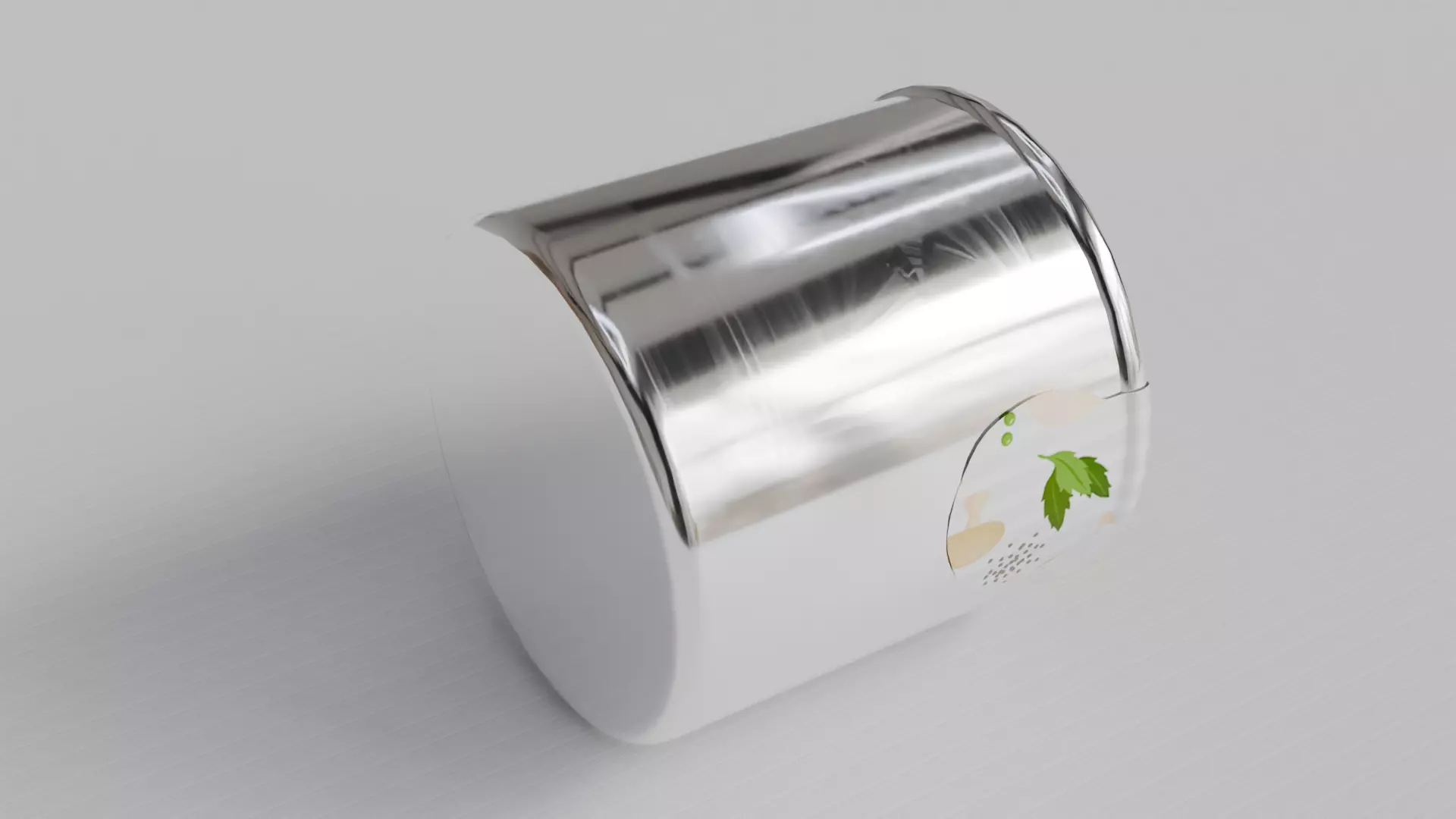Aluminium Food can or Vaccum Tin can Low-poly 3D model_5