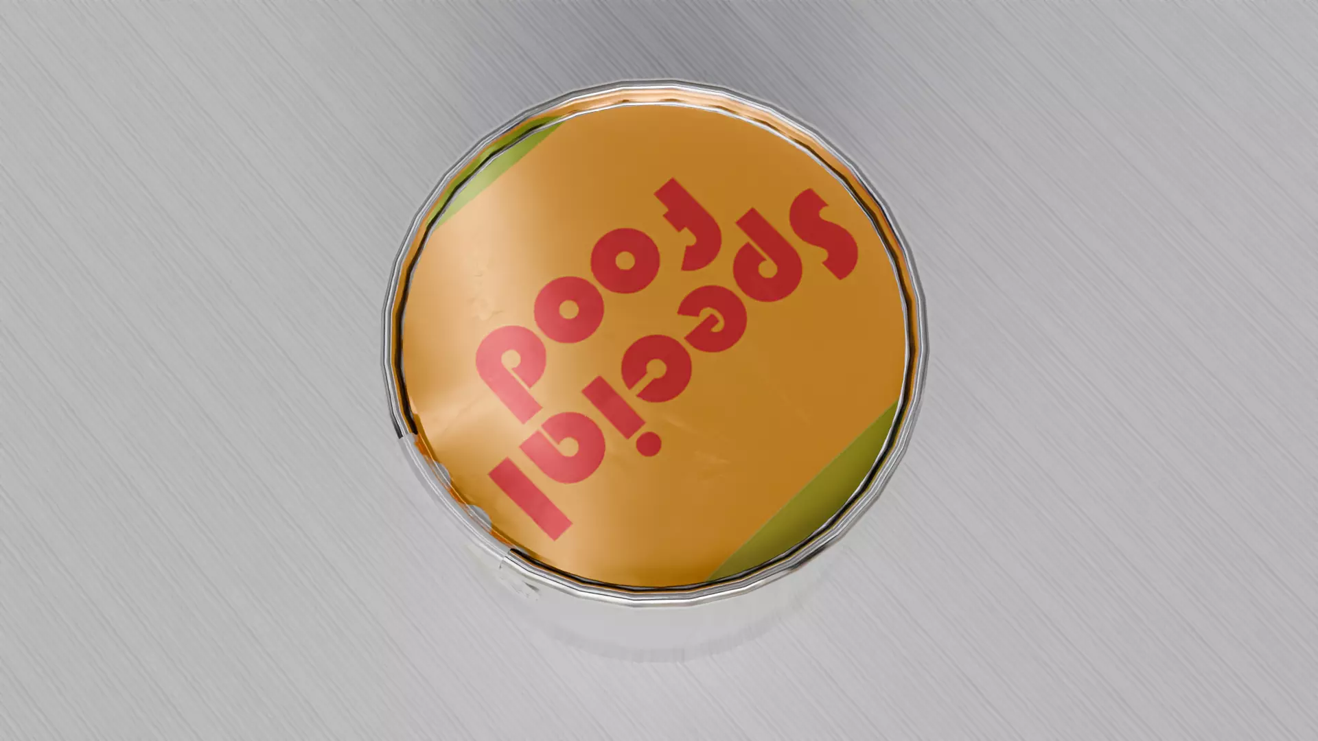 Aluminium Food can or Vaccum Tin can Low-poly 3D model_2