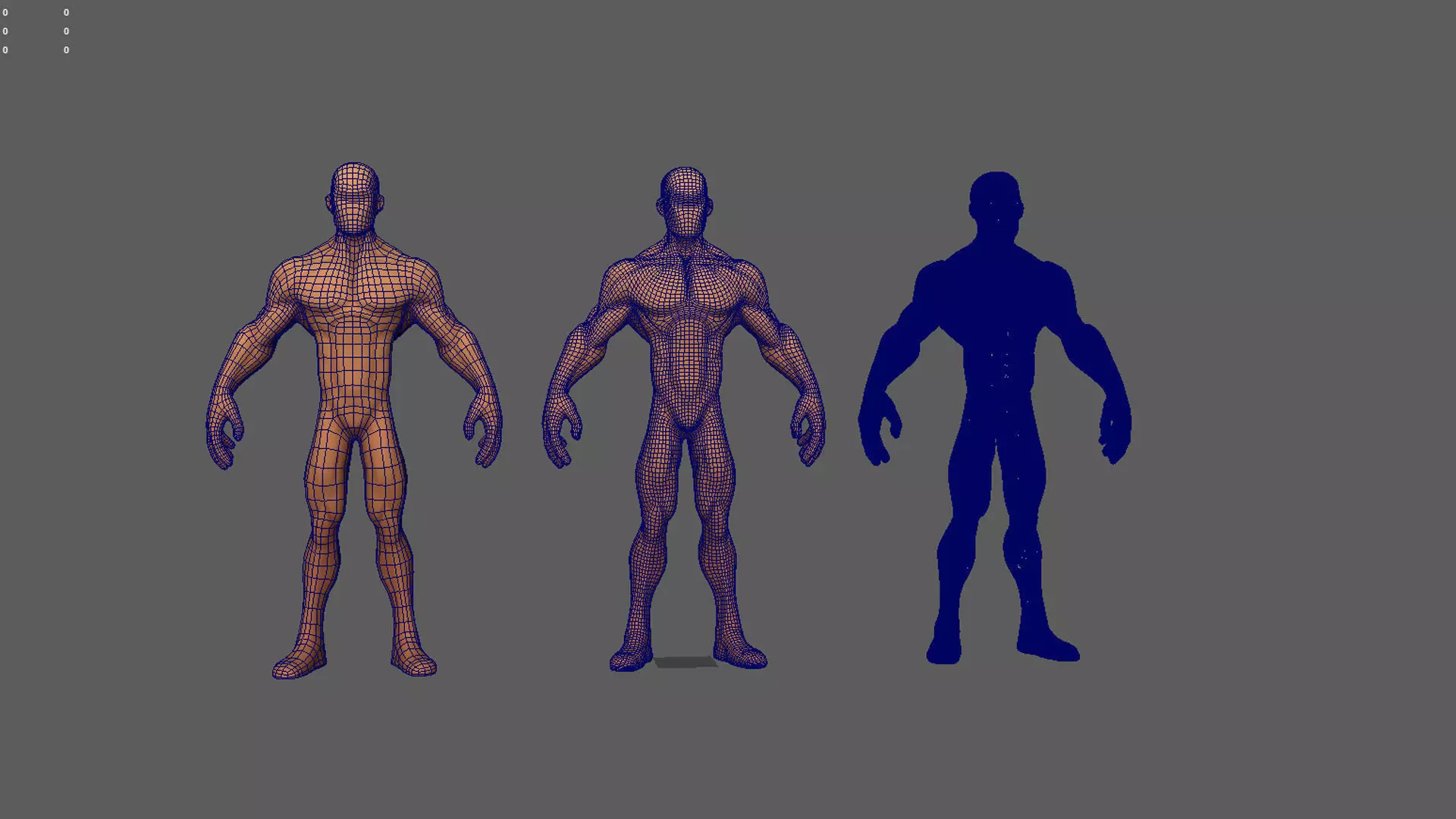 Stylized Male Base Character 3D model_15