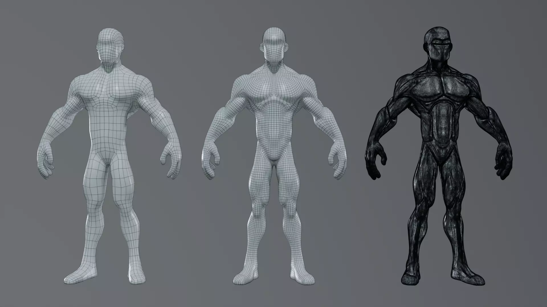 Stylized Male Base Character 3D model_14
