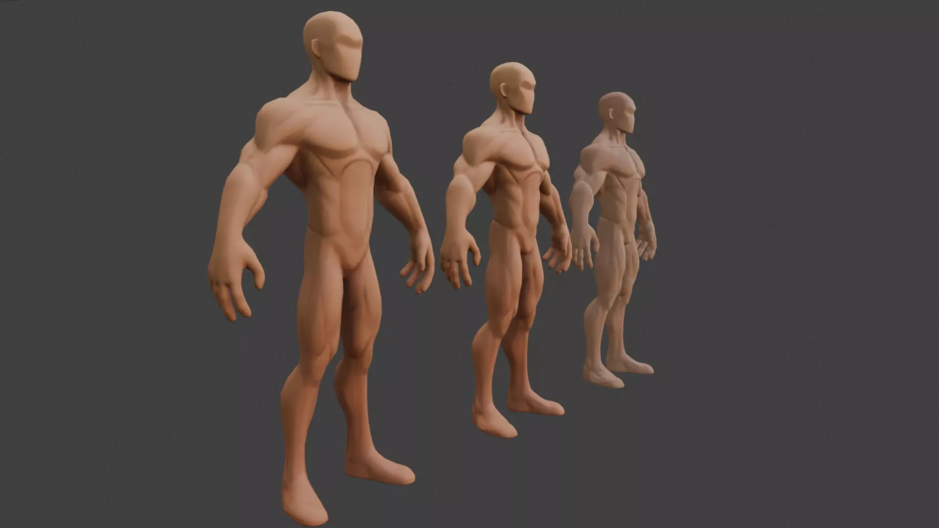 Stylized Male Base Character 3D model_10