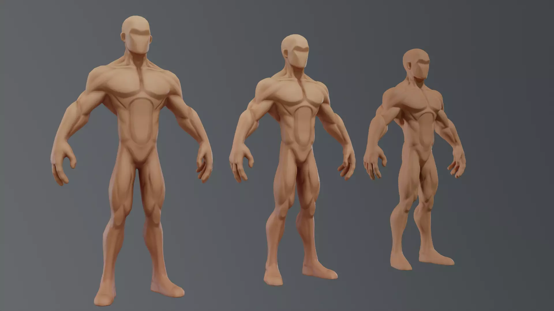 Stylized Male Base Character 3D model_13
