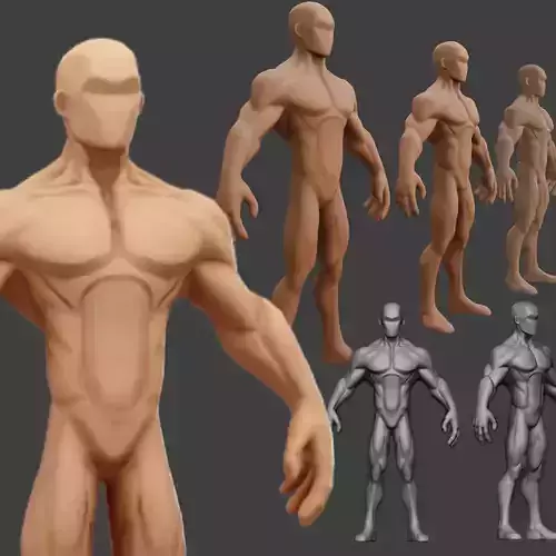 Stylized Male Base Character 3D model