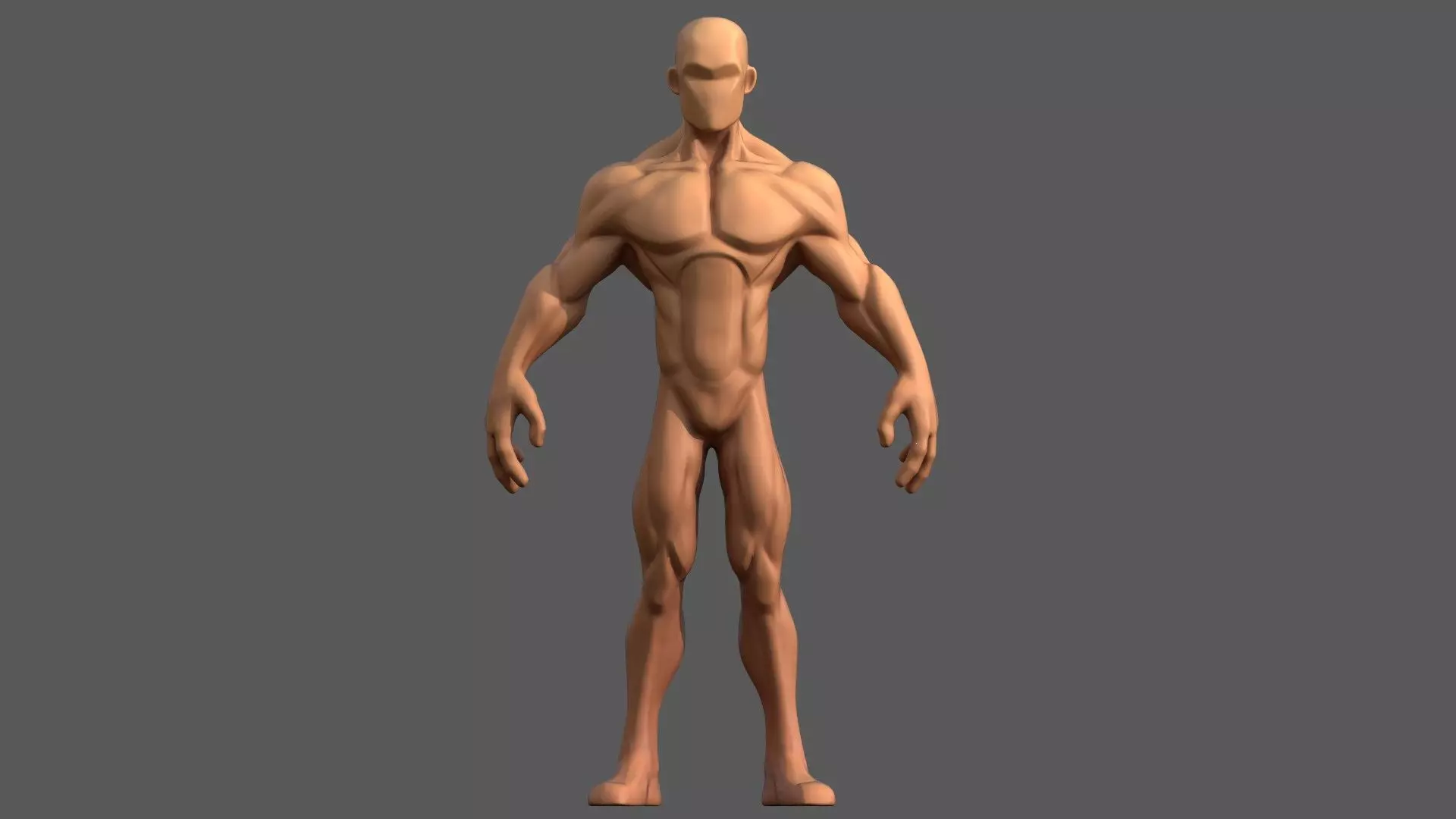 Stylized Male Base Character 3D model_7