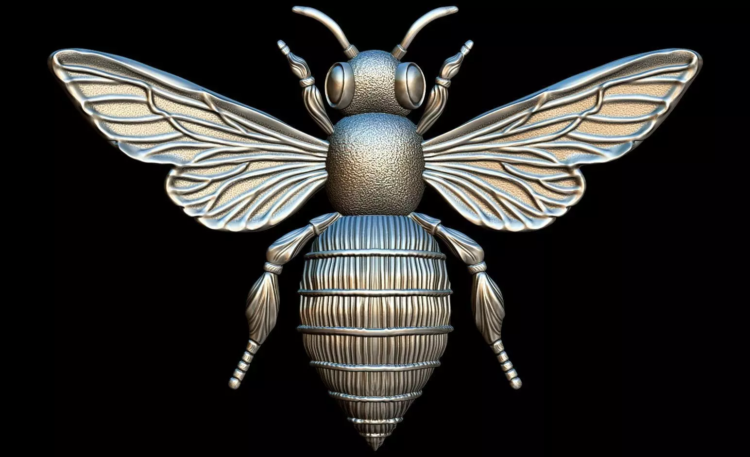Bee Bas Relief for Free Free 3D print model