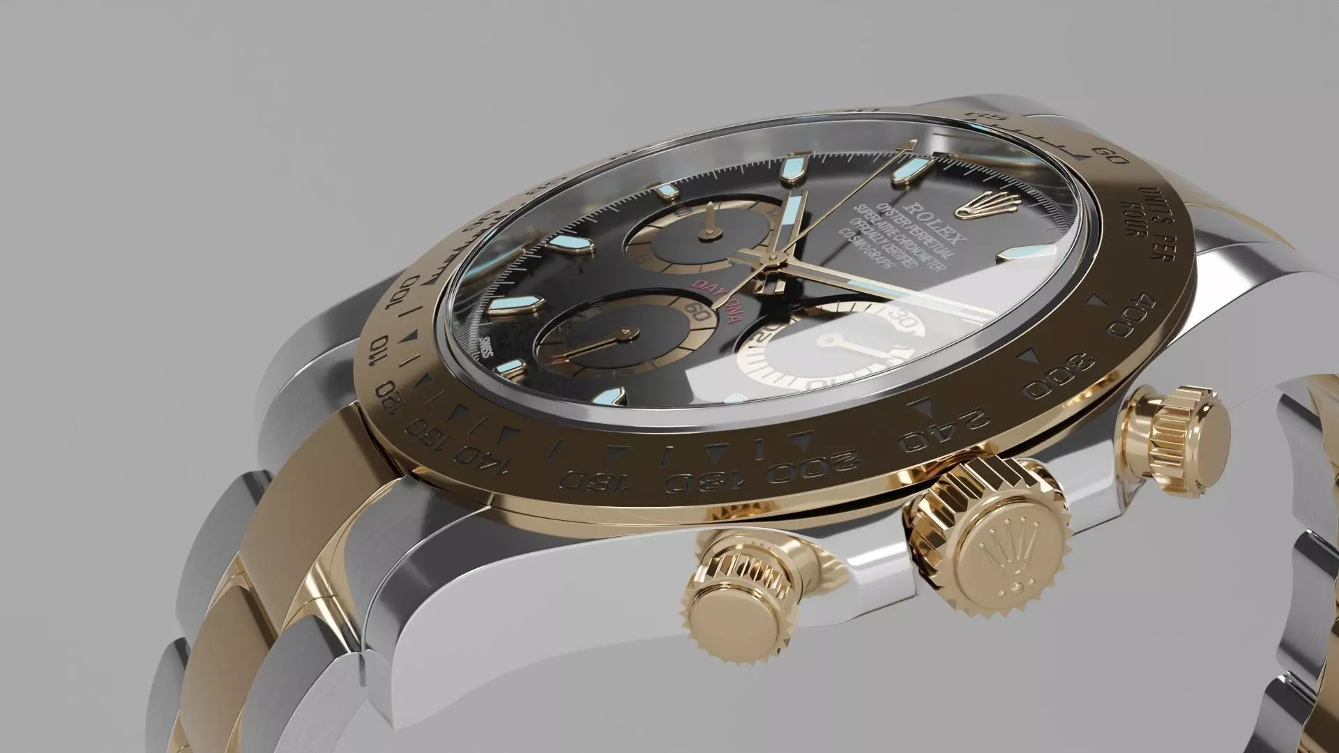 Rolex Daytona Luxury Watch Collection Low-poly 3D model_13