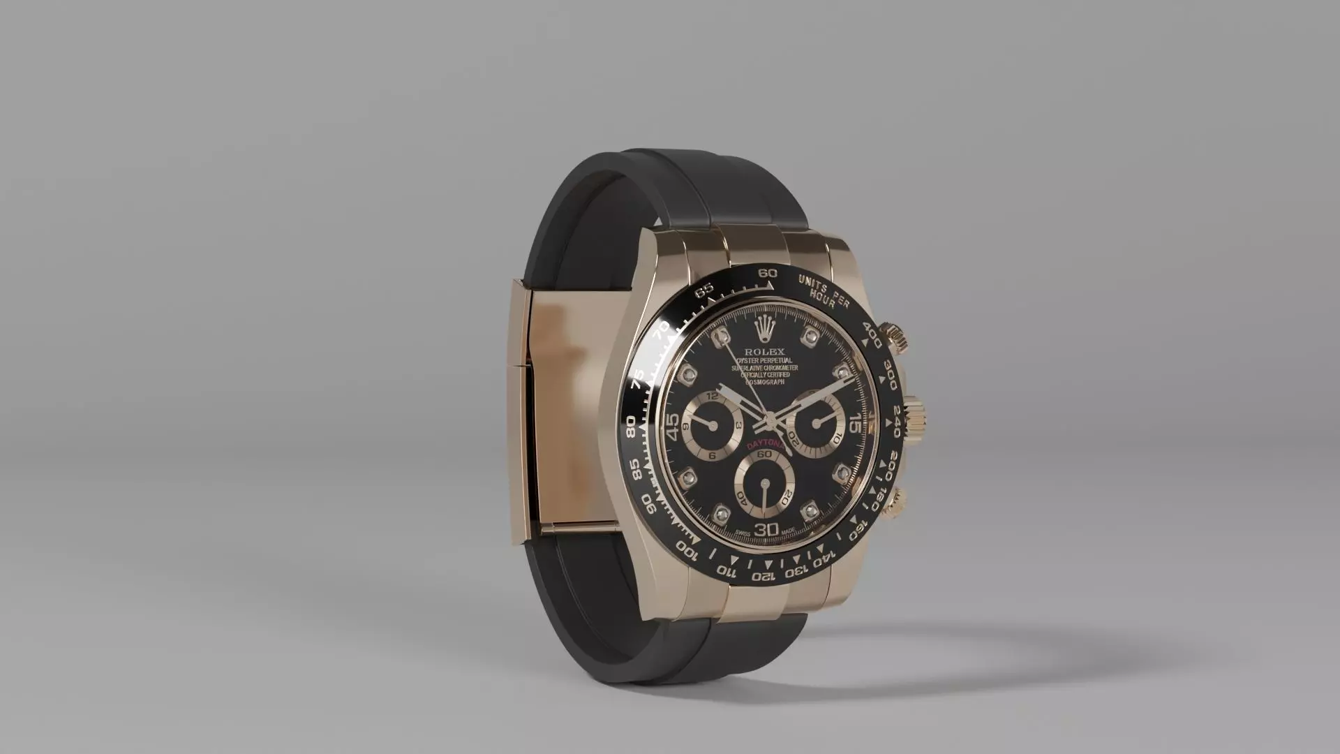 Rolex Daytona Luxury Watch Collection Low-poly 3D model_1