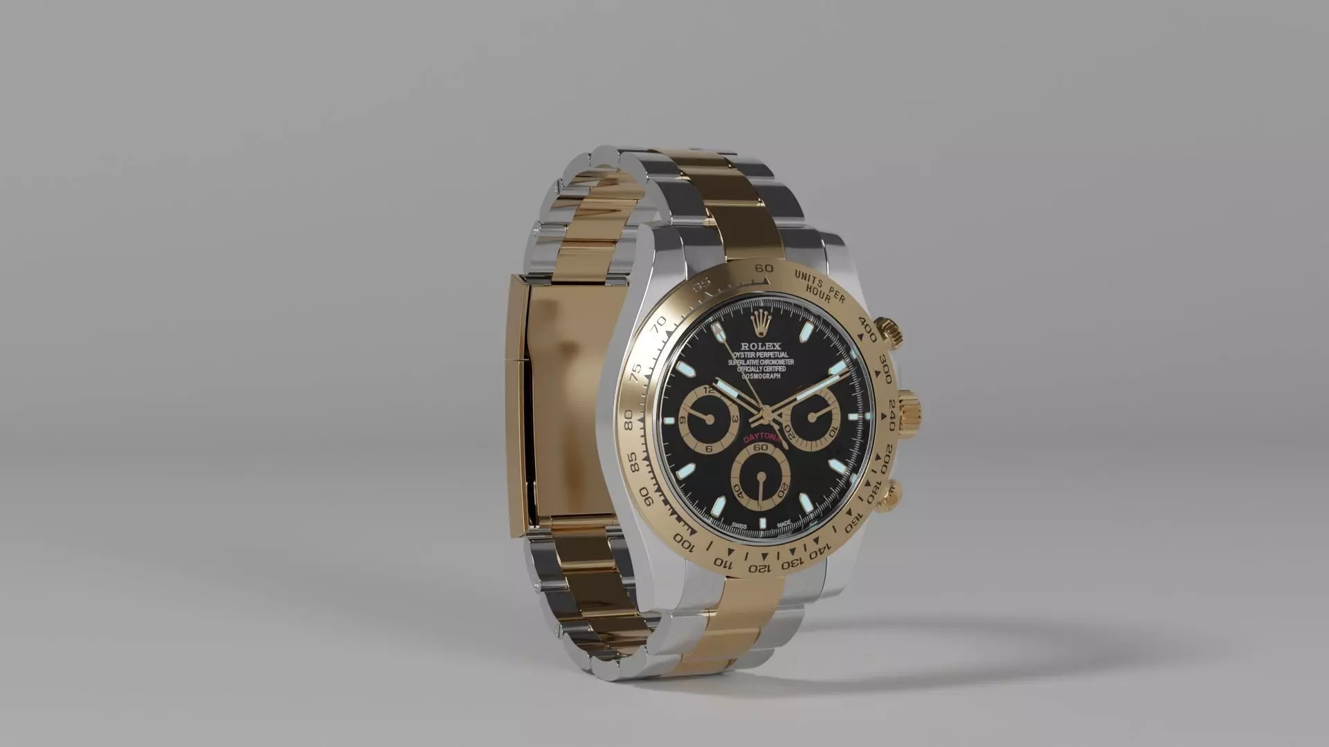 Rolex Daytona Luxury Watch Collection Low-poly 3D model_4