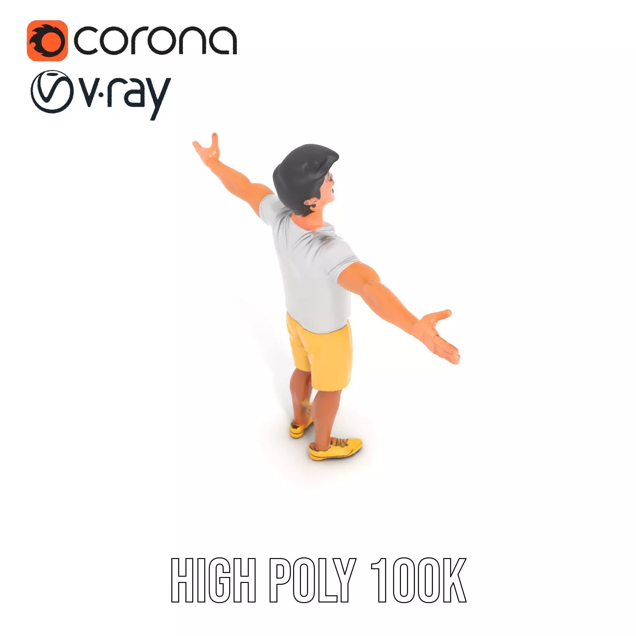 Animated Character Model Pack  Casual Outfit Low-poly 3D model_18