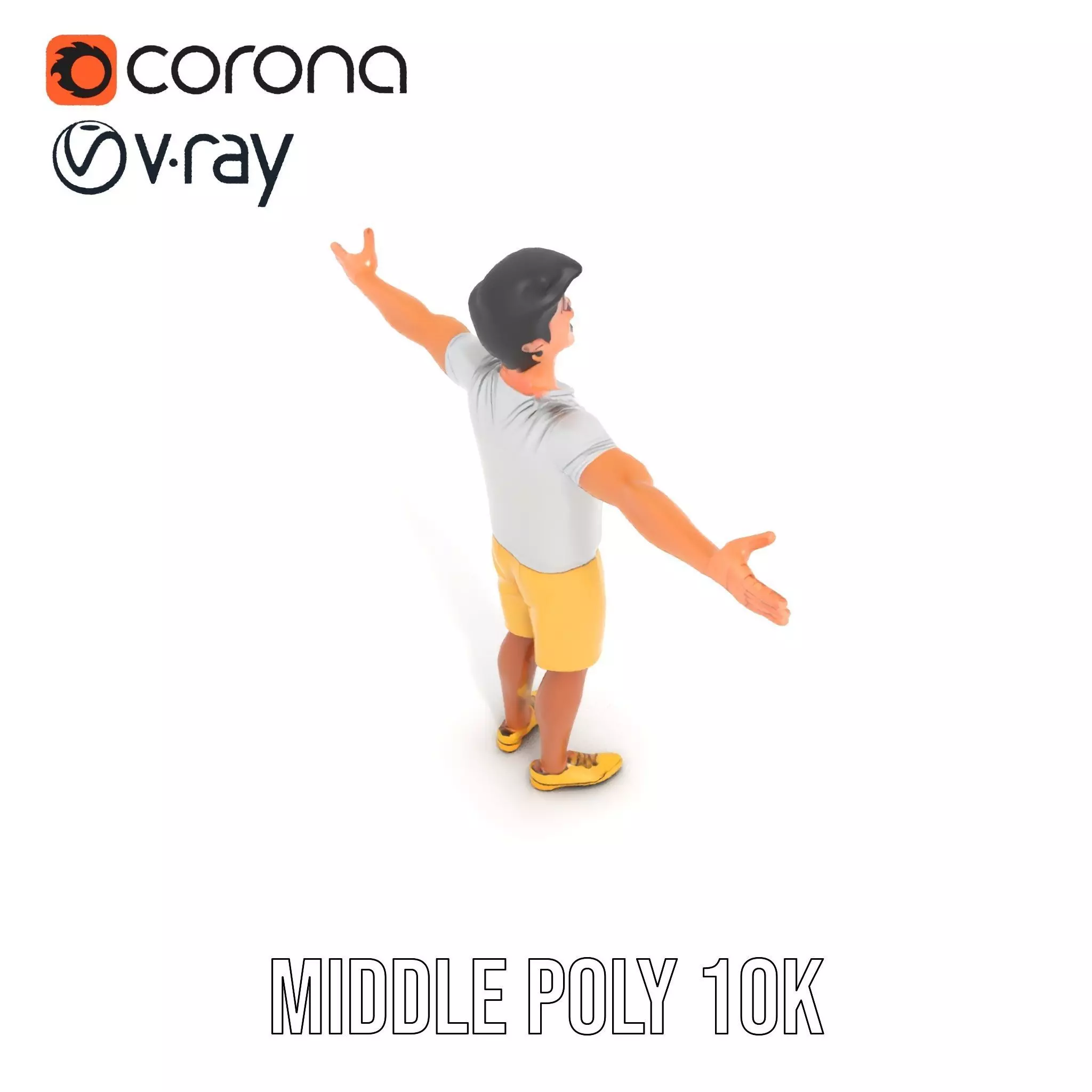 Animated Character Model Pack  Casual Outfit Low-poly 3D model_22