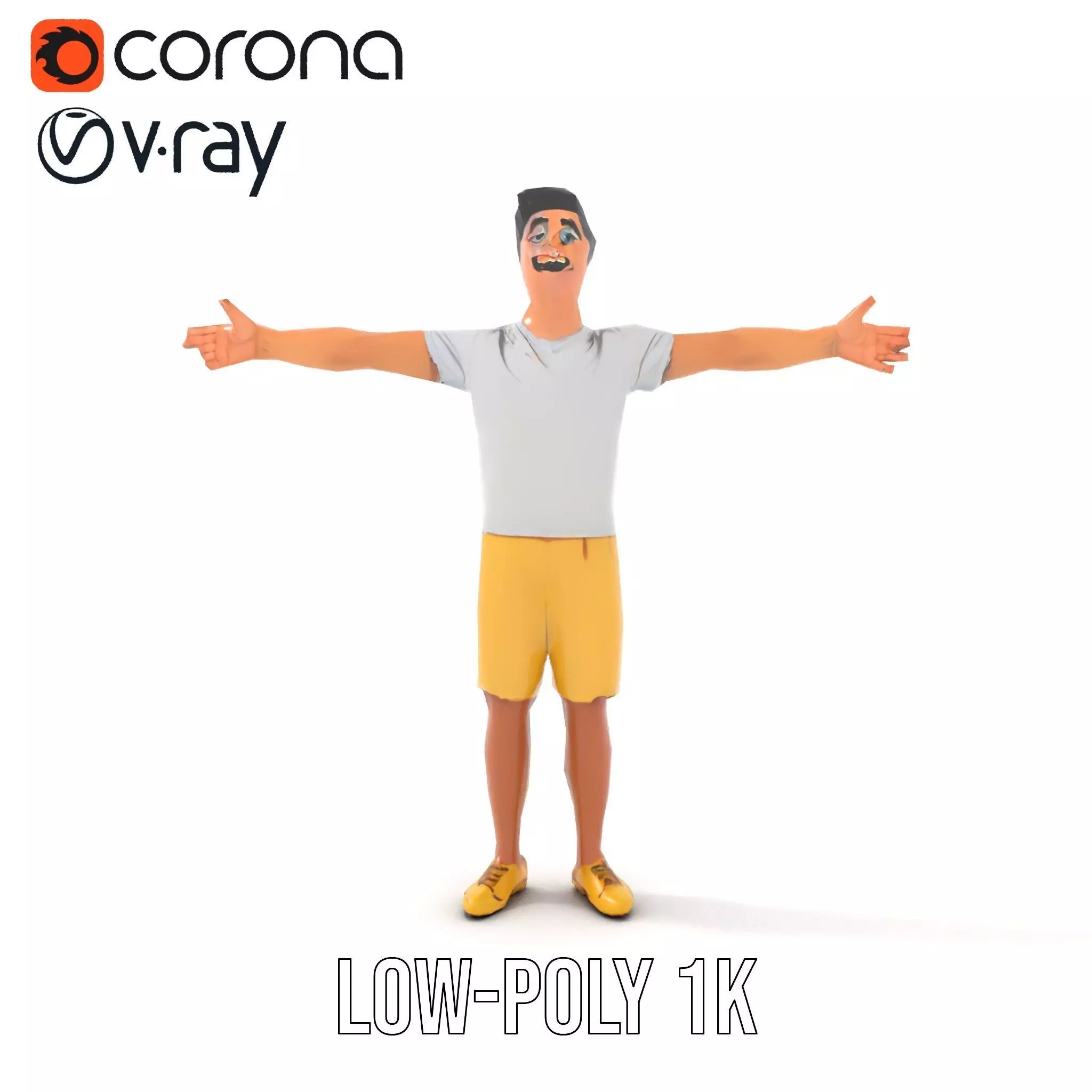 Animated Character Model Pack  Casual Outfit Low-poly 3D model_11