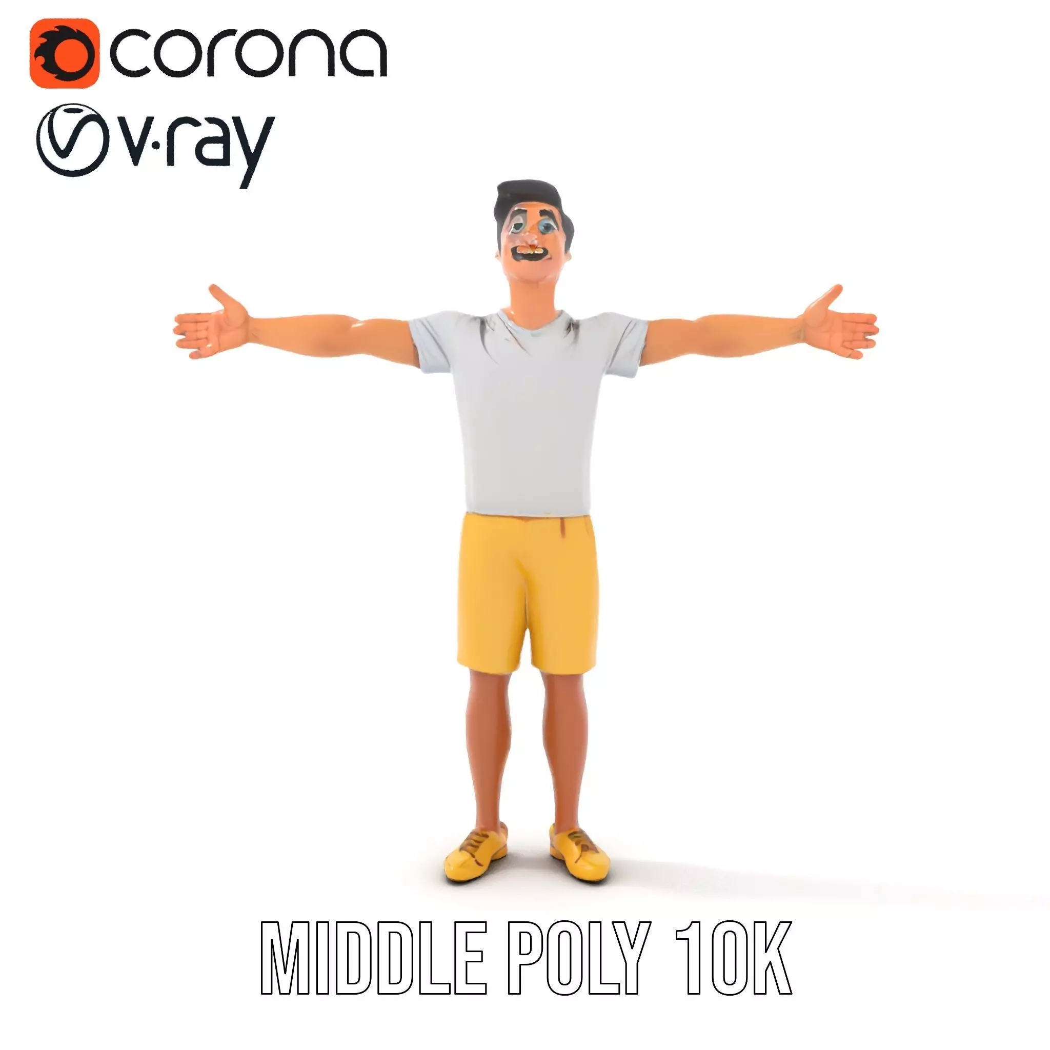 Animated Character Model Pack  Casual Outfit Low-poly 3D model_16