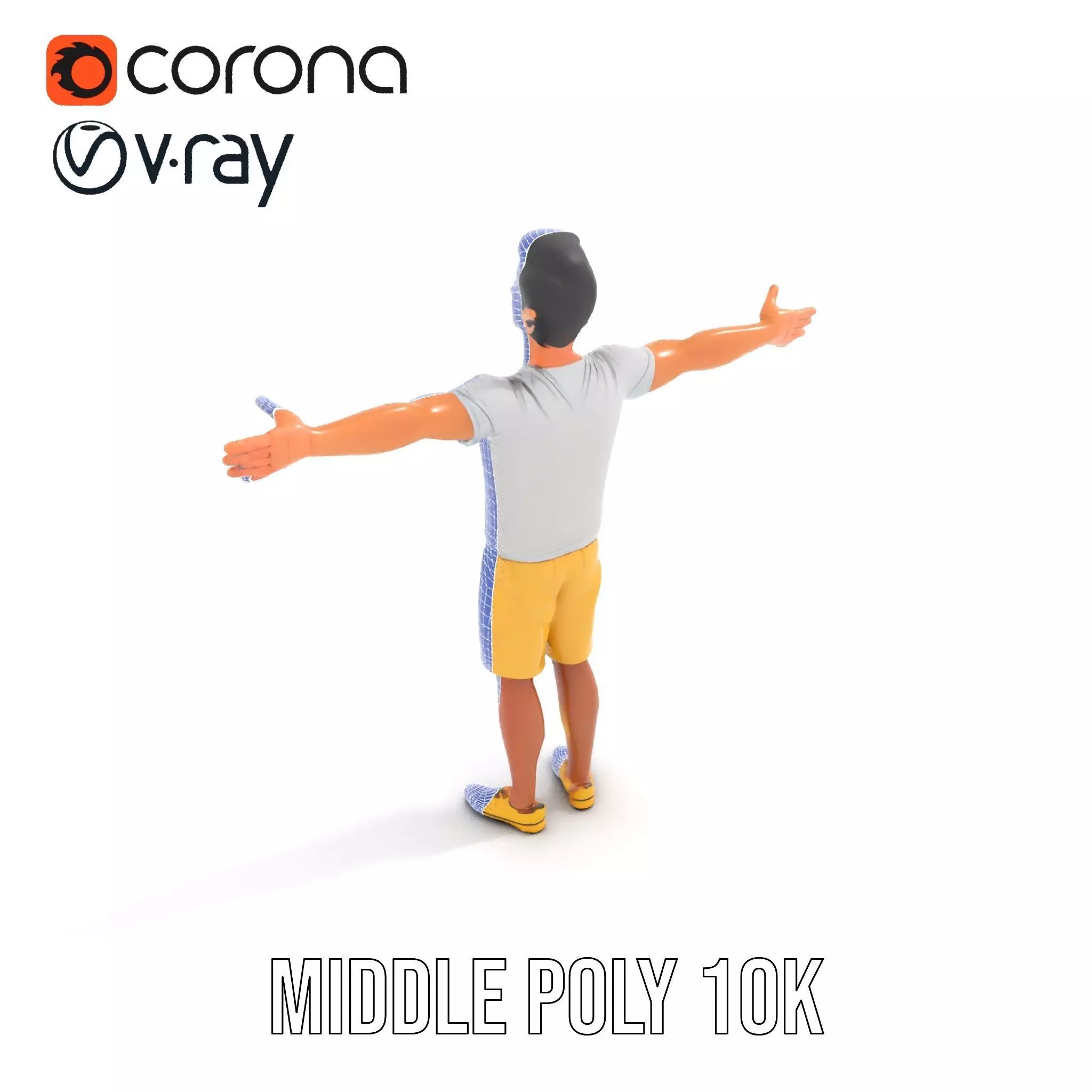 Animated Character Model Pack  Casual Outfit Low-poly 3D model_19